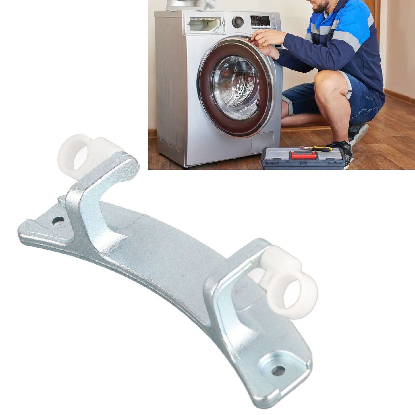 Washing Machine Door Hinge Aluminum Alloy Washer Door Hinge Replacement Part for Universal Front Loading V1294-YM0523-3113210268011