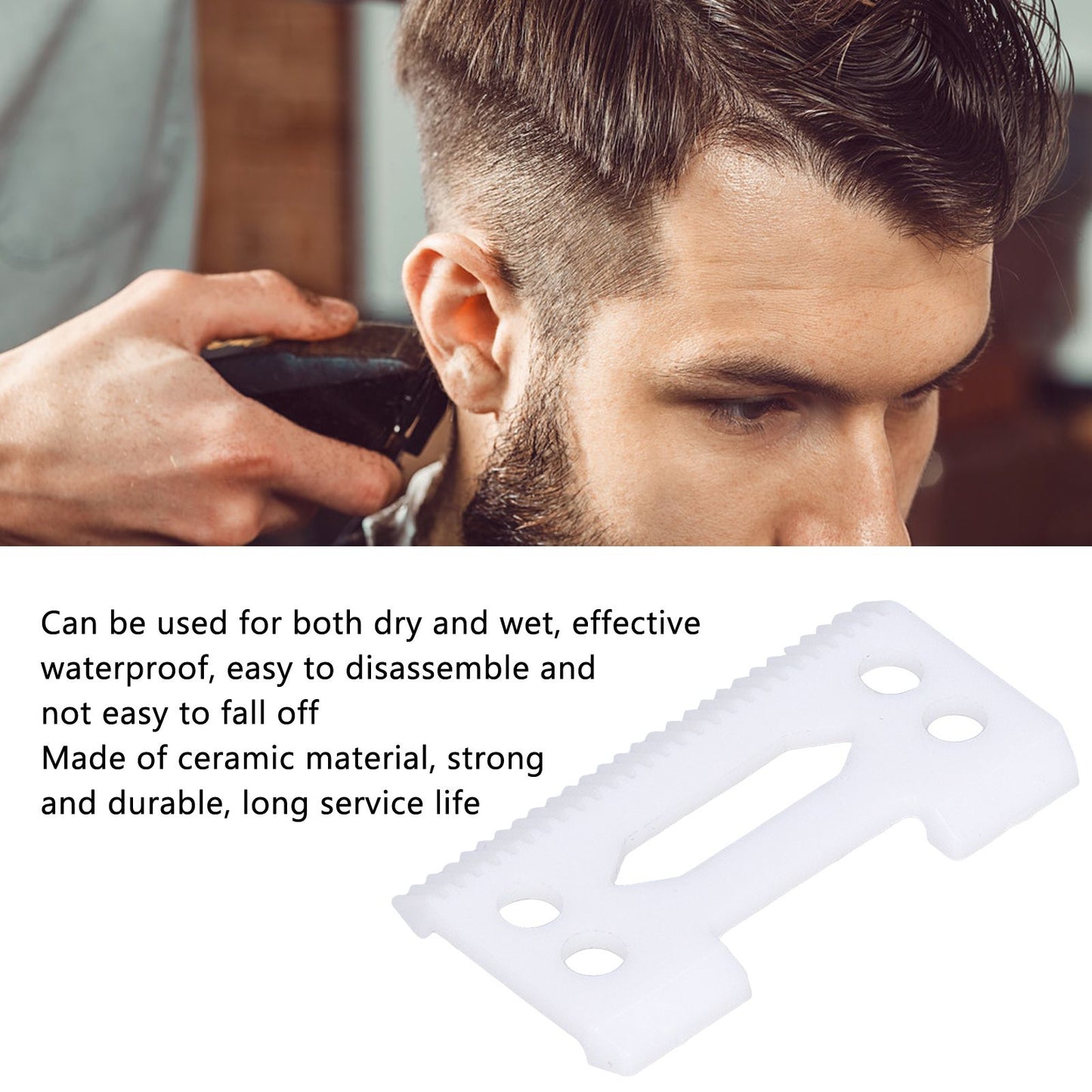 Clipper Blades Incisive Durable Ceramics Small Compact Hair Cutting Supplies for Salon Home V1294-YM0523-3113210268411