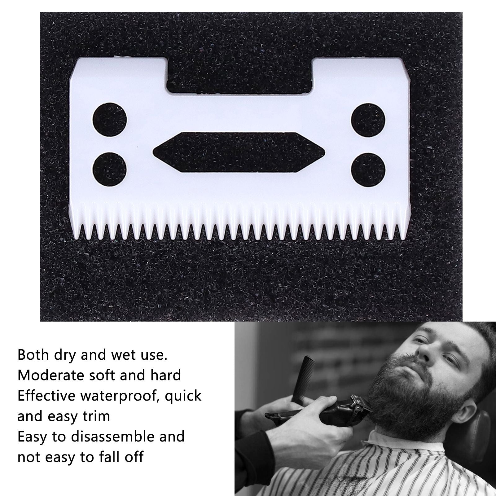 Clipper Blades Incisive Durable Ceramics Small Compact Hair Cutting Supplies for Salon Home V1294-YM0523-3113210268411