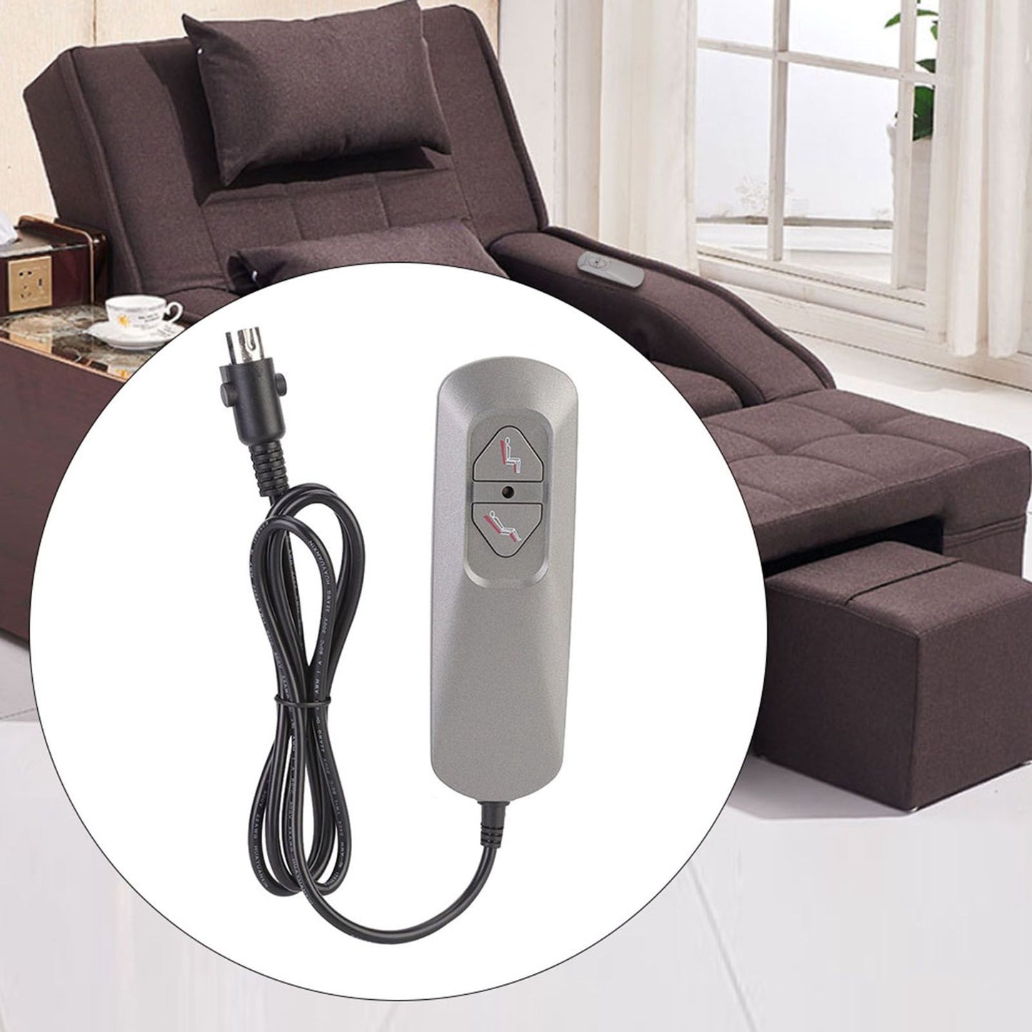 2 Buttons Electric Sofa Controller Universal 5 Pin Recliner Lifting Hand Control Switch 5V 1.25m V1294-YM0523-3113210269511
