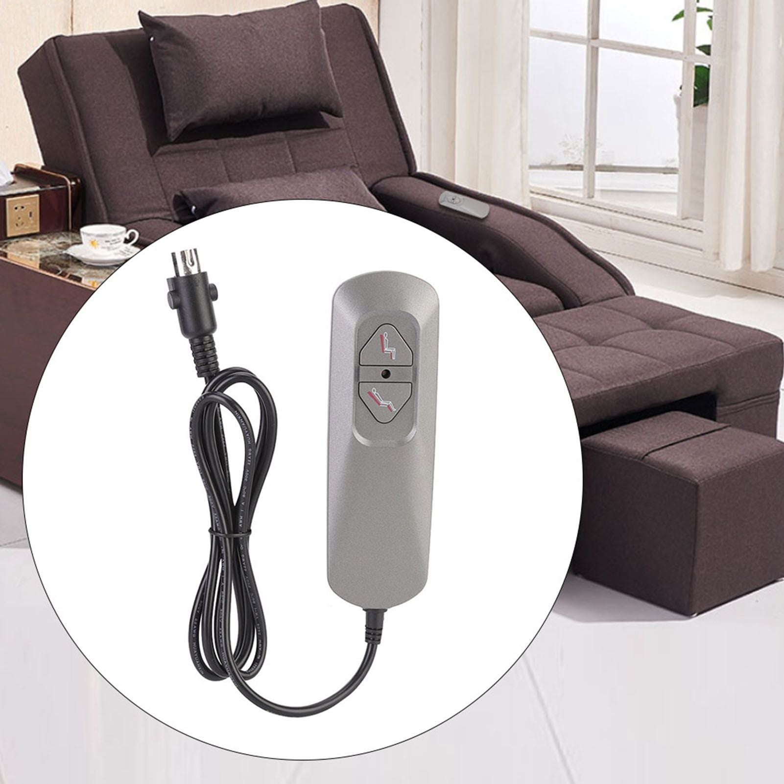 2 Buttons Electric Sofa Controller Universal 5 Pin Recliner Lifting Hand Control Switch 5V 1.25m V1294-YM0523-3113210269511