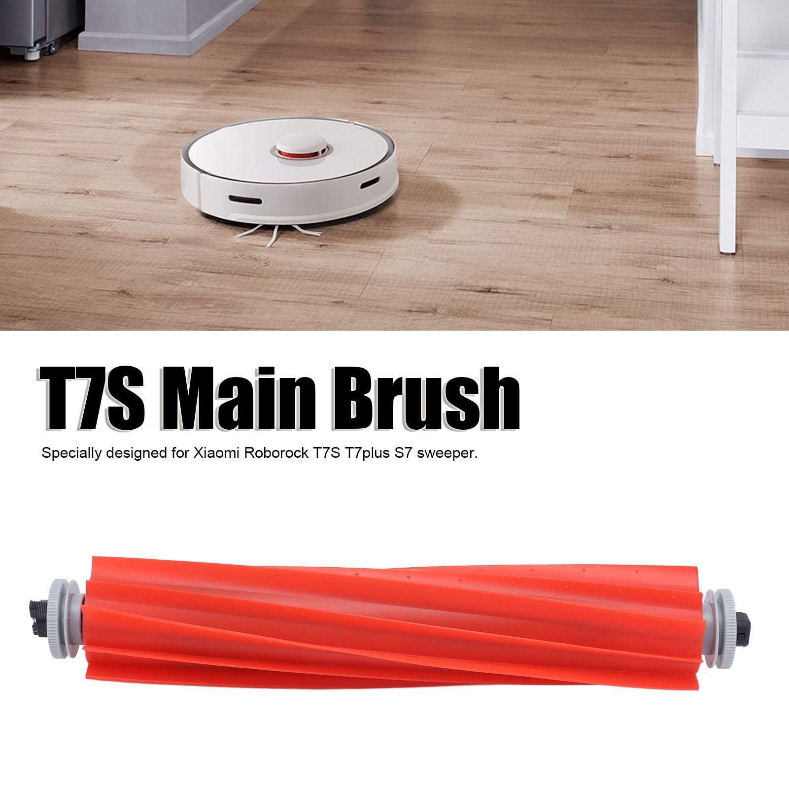 Main Brush Vacuum Cleaner Roller Brushes for Roborock T7S T7plus S7 Sweeper Cleaning Tool V1294-YM0523-3113210271211