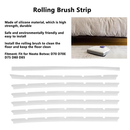 Rolling Brush Strip High Strength Replacement Silicone Strip for Neato Botvac D70 70E 75 80 85 V1294-YM0523-3113210274511