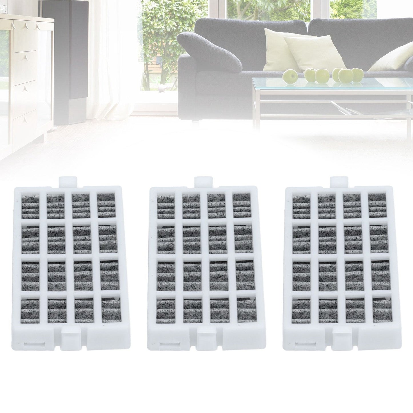 3PCS Refrigerator Air Filter Fridge Filter Screen Replacement for W10311524 AIR1 RAF1180 V1294-YM0523-3113210274811