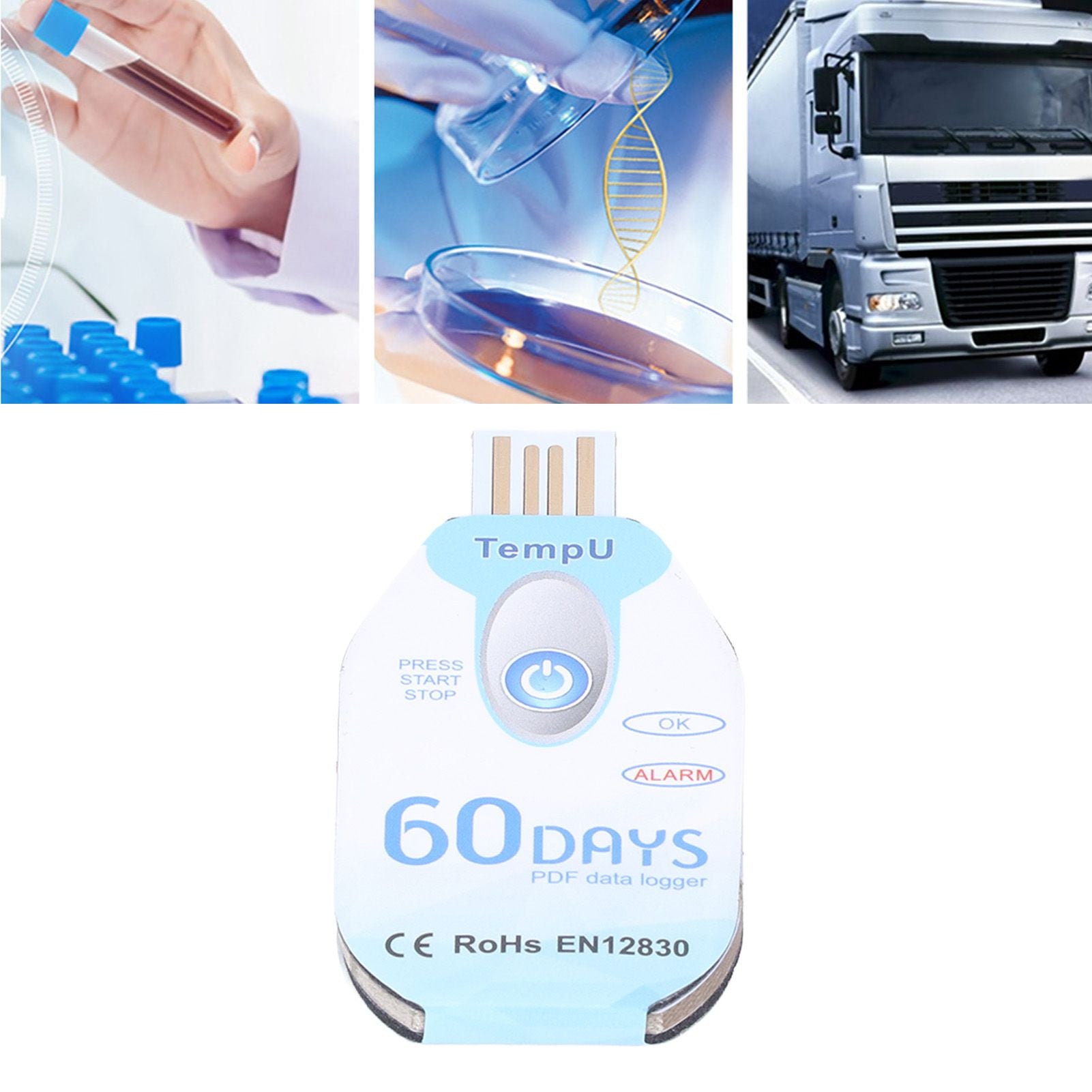 Food Temperature Recorder Portable Temperature Data Logger PDF Report USB Powered Data Logger V1294-YM0523-3113210278411
