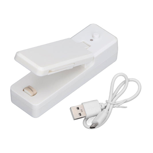 Portable Mini Bag Sealer with Magnet USB Charging Plastic Bag Sealing Machine for Home Kitchen UseWhite V1294-YM0523-3113210278911