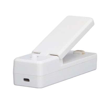 Portable Mini Bag Sealer with Magnet USB Charging Plastic Bag Sealing Machine for Home Kitchen UseWhite V1294-YM0523-3113210278911