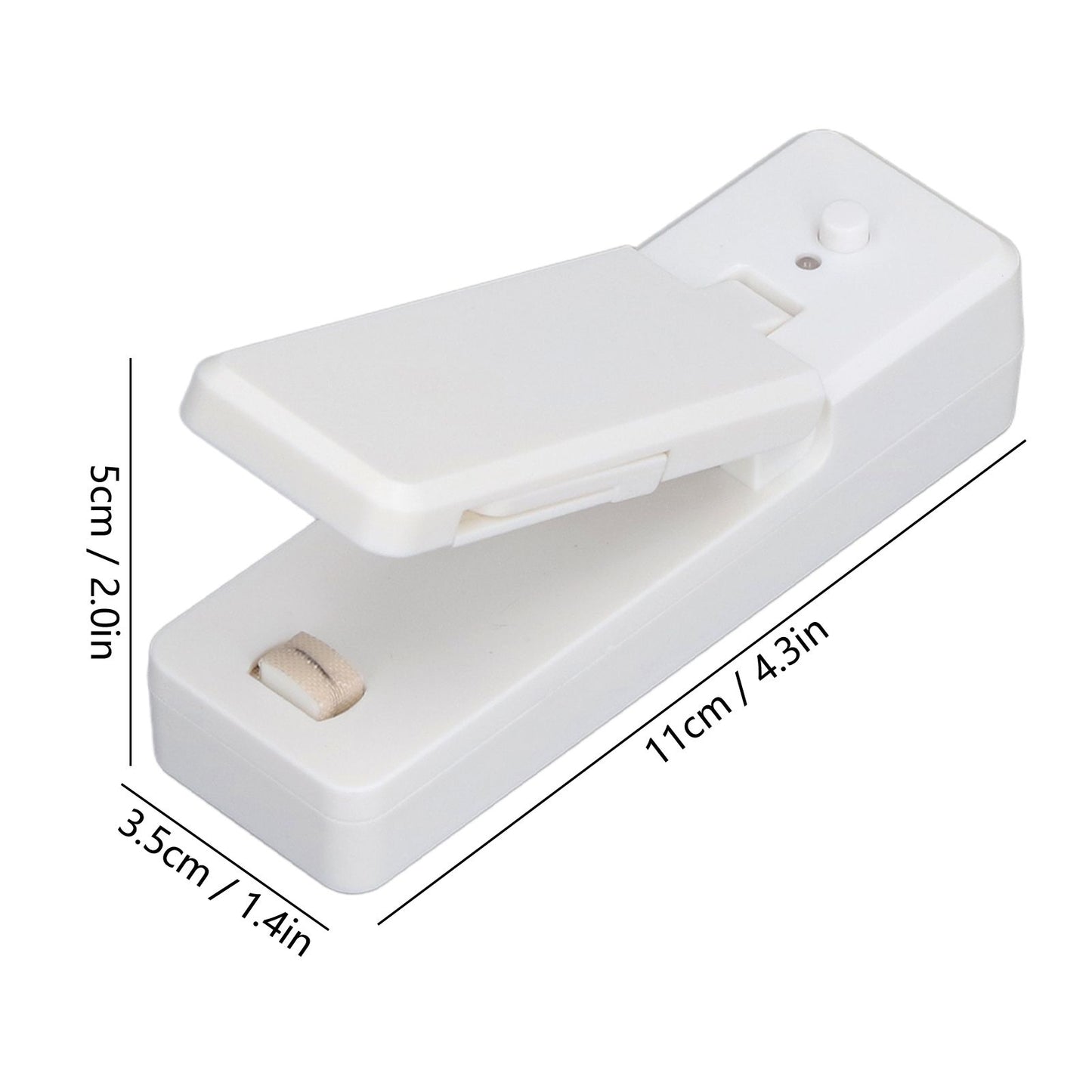 Portable Mini Bag Sealer with Magnet USB Charging Plastic Bag Sealing Machine for Home Kitchen UseWhite V1294-YM0523-3113210278911