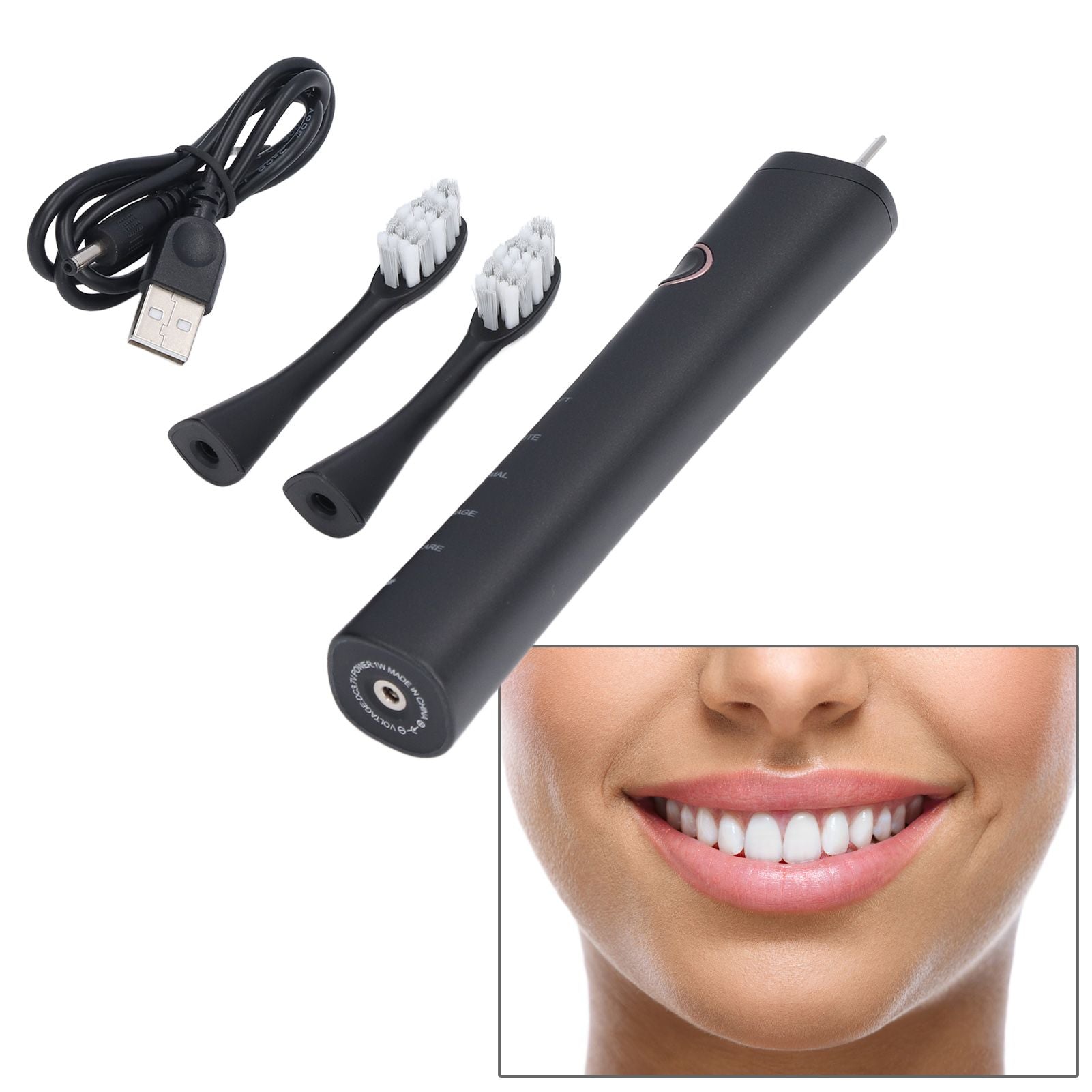 Electric USB Rechargeable Whitening Toothbrush 39000 Times/min 5 Modes with Smart Timer V1294-YM0523-3113210280211