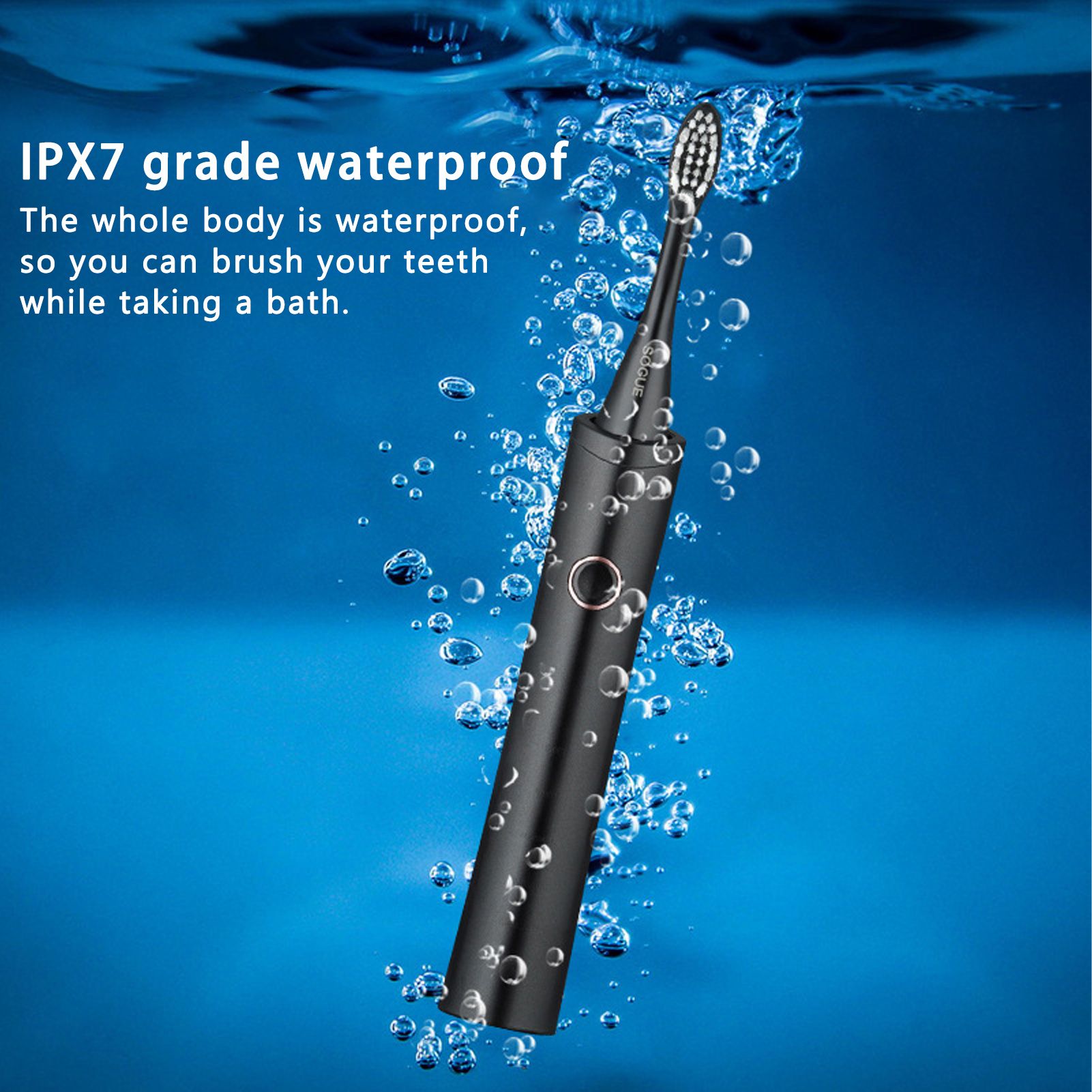Electric USB Rechargeable Whitening Toothbrush 39000 Times/min 5 Modes with Smart Timer V1294-YM0523-3113210280211