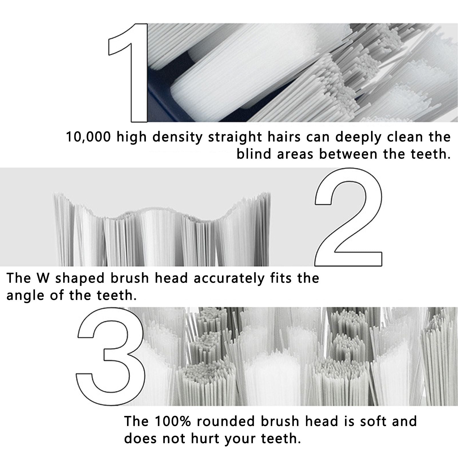 Electric USB Rechargeable Whitening Toothbrush 39000 Times/min 5 Modes with Smart Timer V1294-YM0523-3113210280211
