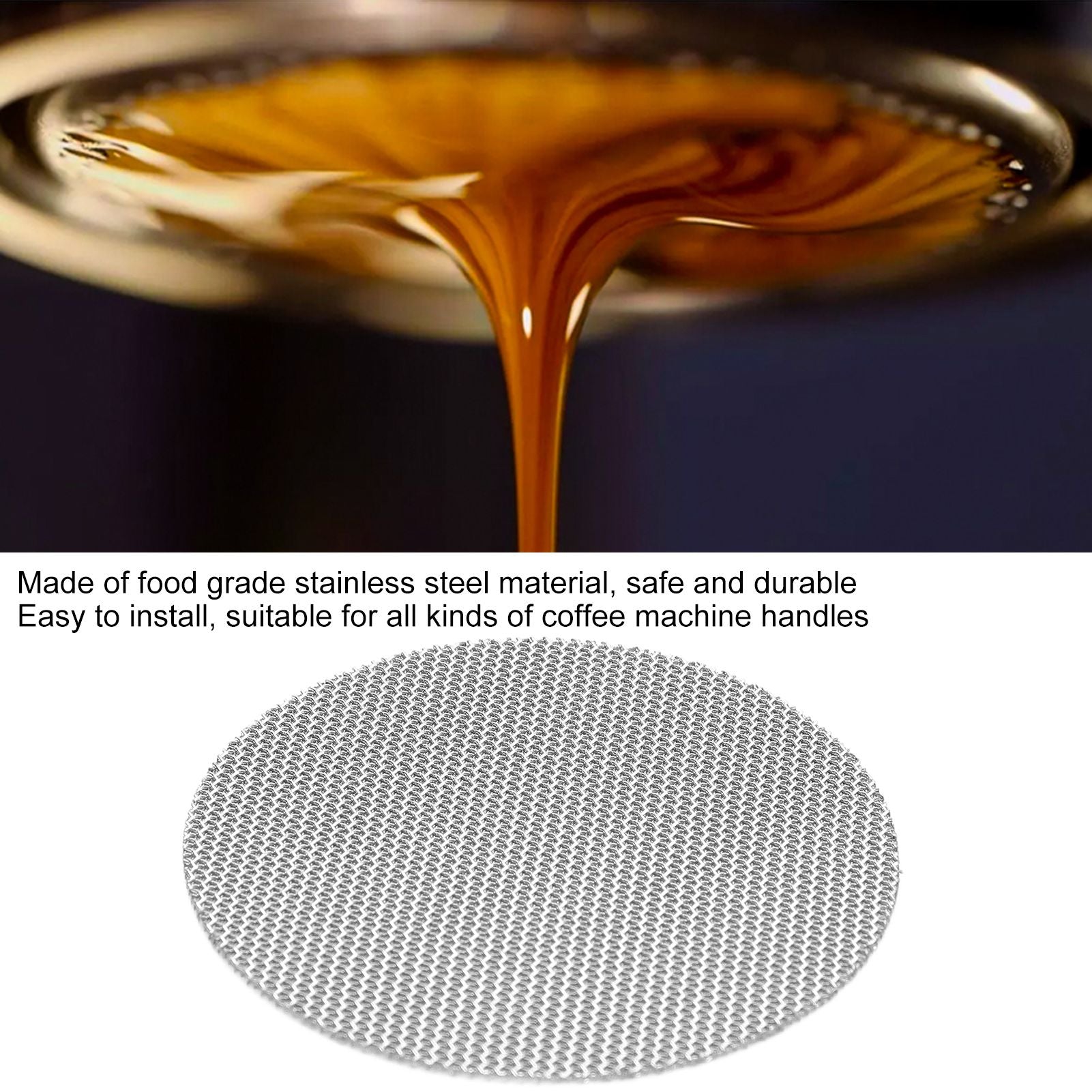 Coffee Portafilter Puck Screen Reusable 100um Filter Fineness Backwash Filter Screen Accessory58.5mm / 2.3in V1294-YM0523-3113210281213