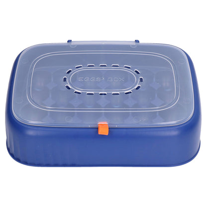 24 Eggs Containers ABS Egg Tray Storage Box Refrigerator Organizer Bins with Breathable VentsDark Blue V1294-YM0523-3113210304213