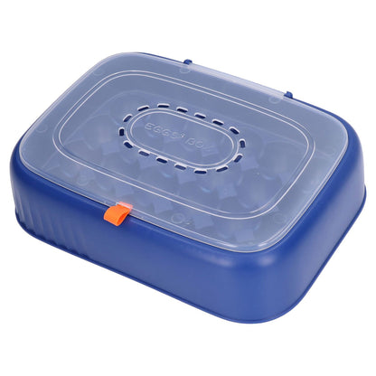 24 Eggs Containers ABS Egg Tray Storage Box Refrigerator Organizer Bins with Breathable VentsDark Blue V1294-YM0523-3113210304213