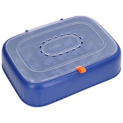 24 Eggs Containers ABS Egg Tray Storage Box Refrigerator Organizer Bins with Breathable VentsDark Blue V1294-YM0523-3113210304213