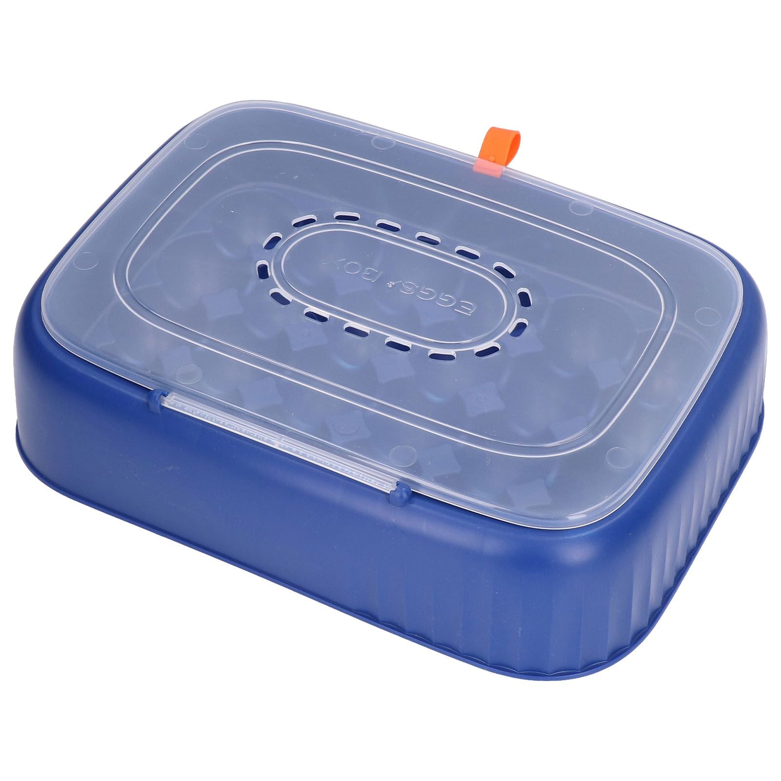 24 Eggs Containers ABS Egg Tray Storage Box Refrigerator Organizer Bins with Breathable VentsDark Blue V1294-YM0523-3113210304213