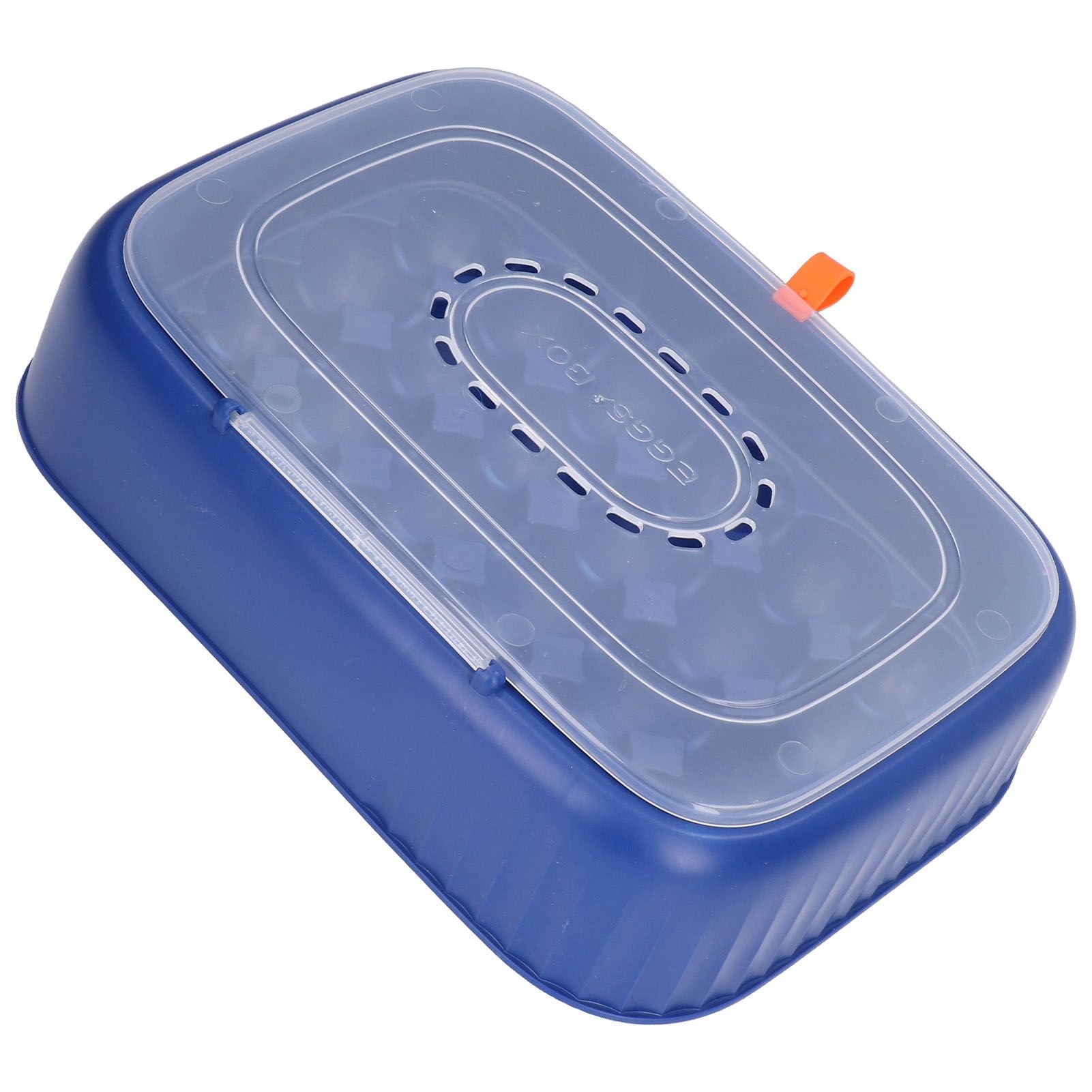 24 Eggs Containers ABS Egg Tray Storage Box Refrigerator Organizer Bins with Breathable VentsDark Blue V1294-YM0523-3113210304213
