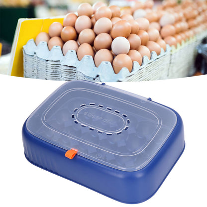 24 Eggs Containers ABS Egg Tray Storage Box Refrigerator Organizer Bins with Breathable VentsDark Blue V1294-YM0523-3113210304213