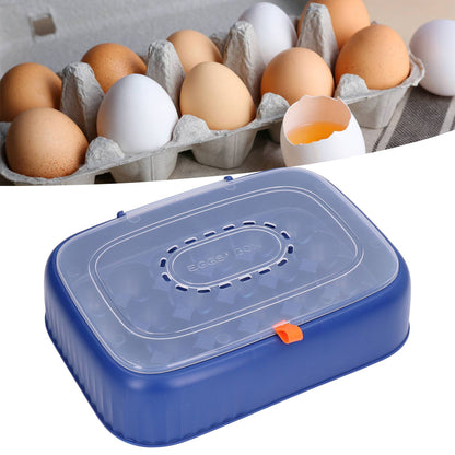 24 Eggs Containers ABS Egg Tray Storage Box Refrigerator Organizer Bins with Breathable VentsDark Blue V1294-YM0523-3113210304213
