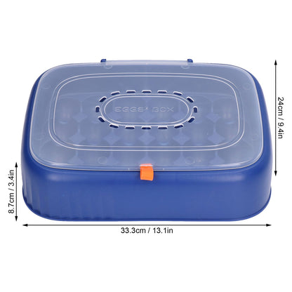 24 Eggs Containers ABS Egg Tray Storage Box Refrigerator Organizer Bins with Breathable VentsDark Blue V1294-YM0523-3113210304213