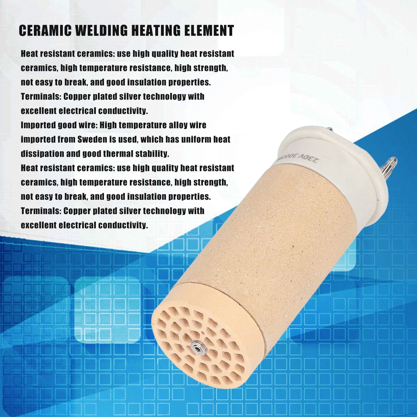 230V 3000W HRB-03S Baby 3000S Heating Element Ceramic Welding Heating Element for Hot Air Machine V1294-YM0523-3113210320511