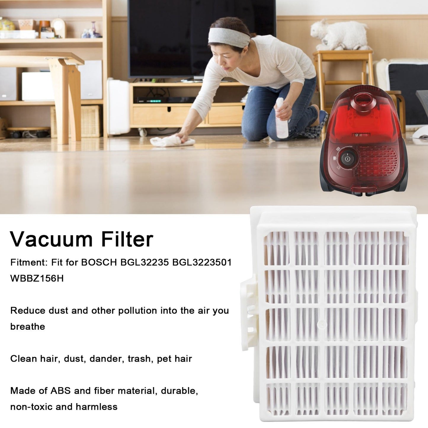 Vacuum Cleaner Filter Replacement Filter Screen for BOSCH BGL32235 BGL3223501 WBBZ156H V1294-YM0523-3113210320711