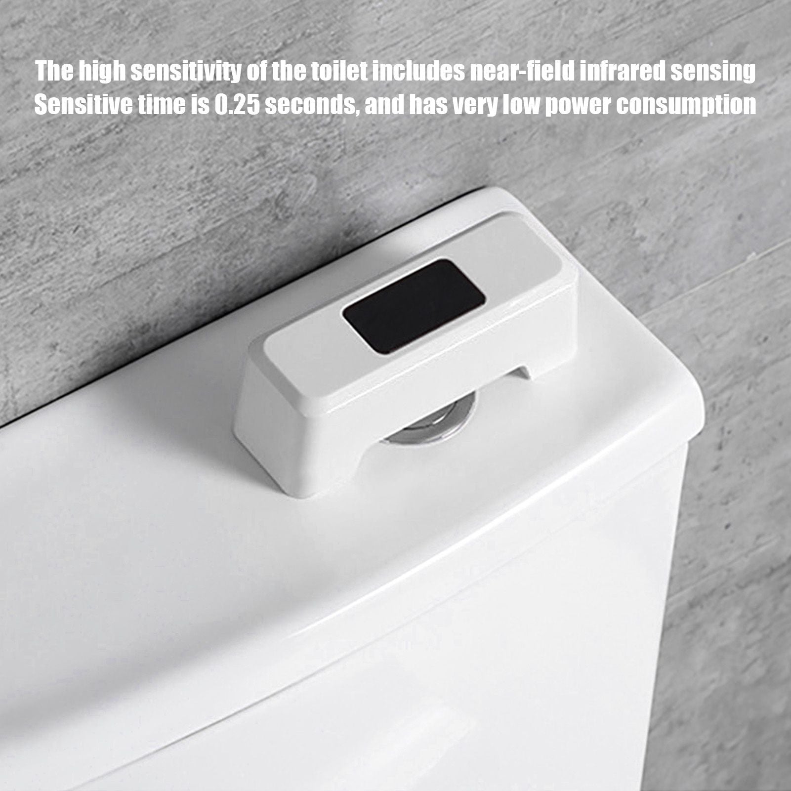 Automatic Touchless Toilet Flusher External Infrared 0.25S Induction Smart Toilet Flushing SensorWhite V1294-YM0523-3113210322411