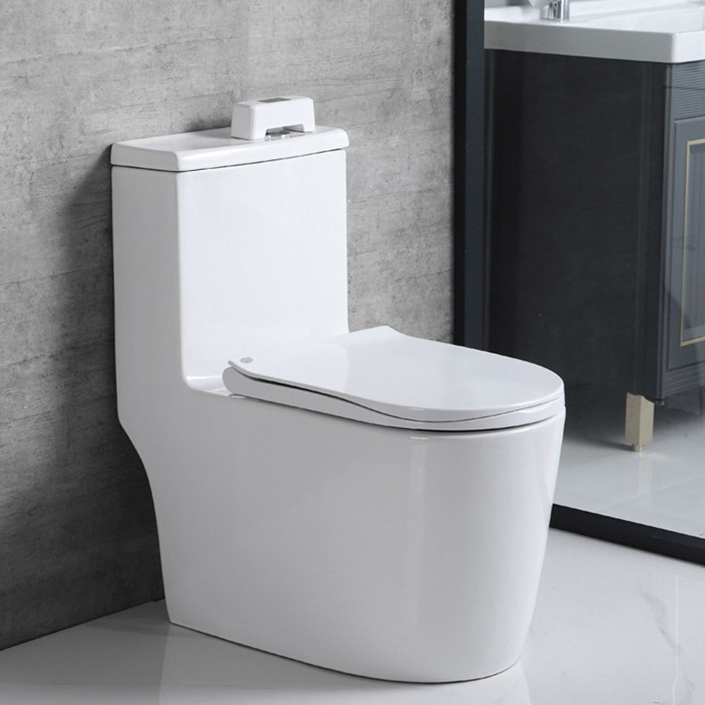 Automatic Touchless Toilet Flusher External Infrared 0.25S Induction Smart Toilet Flushing SensorWhite V1294-YM0523-3113210322411