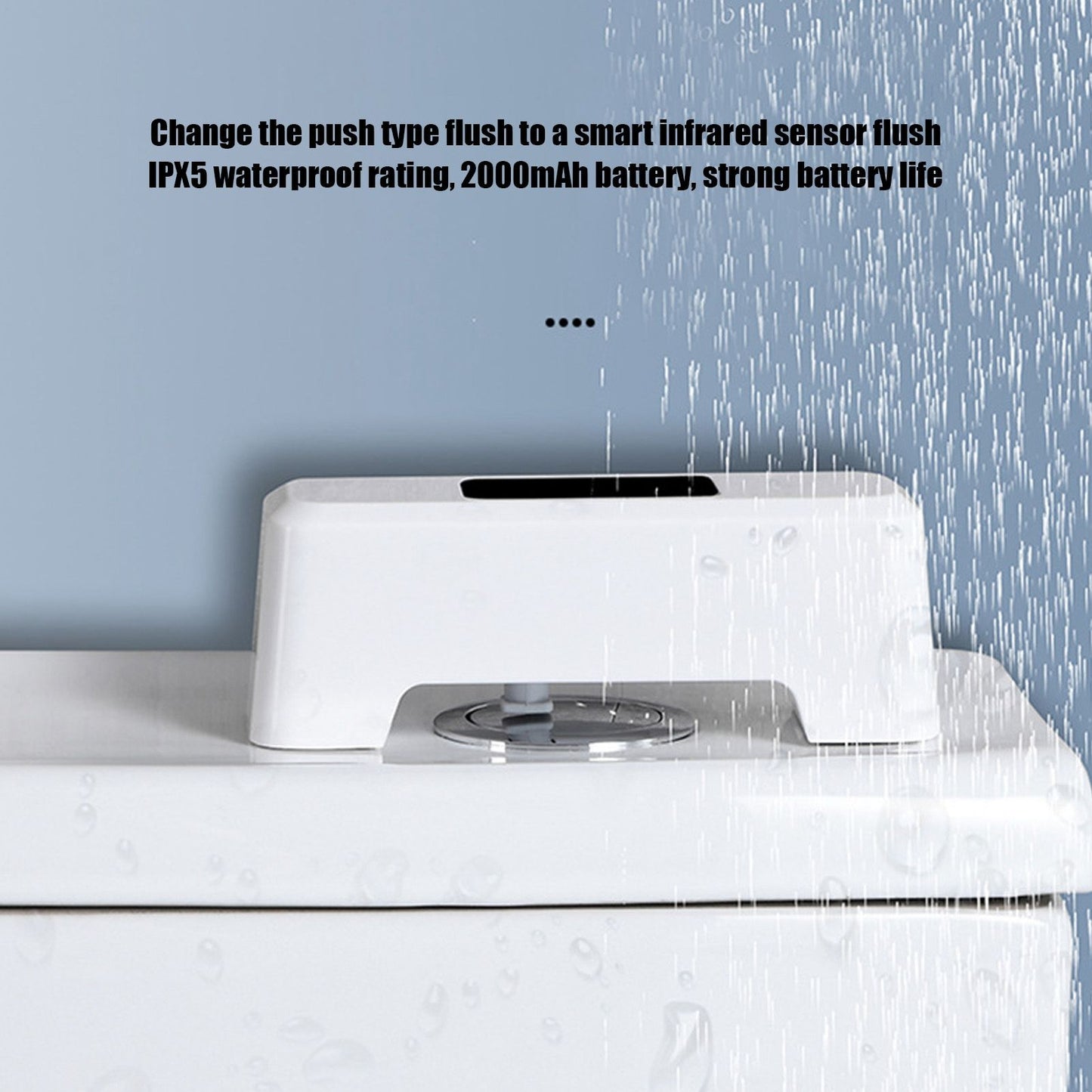 Automatic Touchless Toilet Flusher External Infrared 0.25S Induction Smart Toilet Flushing SensorWhite V1294-YM0523-3113210322411