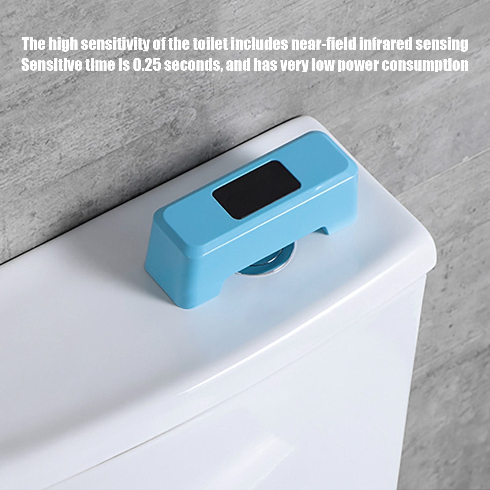 Automatic Touchless Toilet Flusher External Infrared 0.25S Induction Smart Toilet Flushing SensorBlue V1294-YM0523-3113210322412