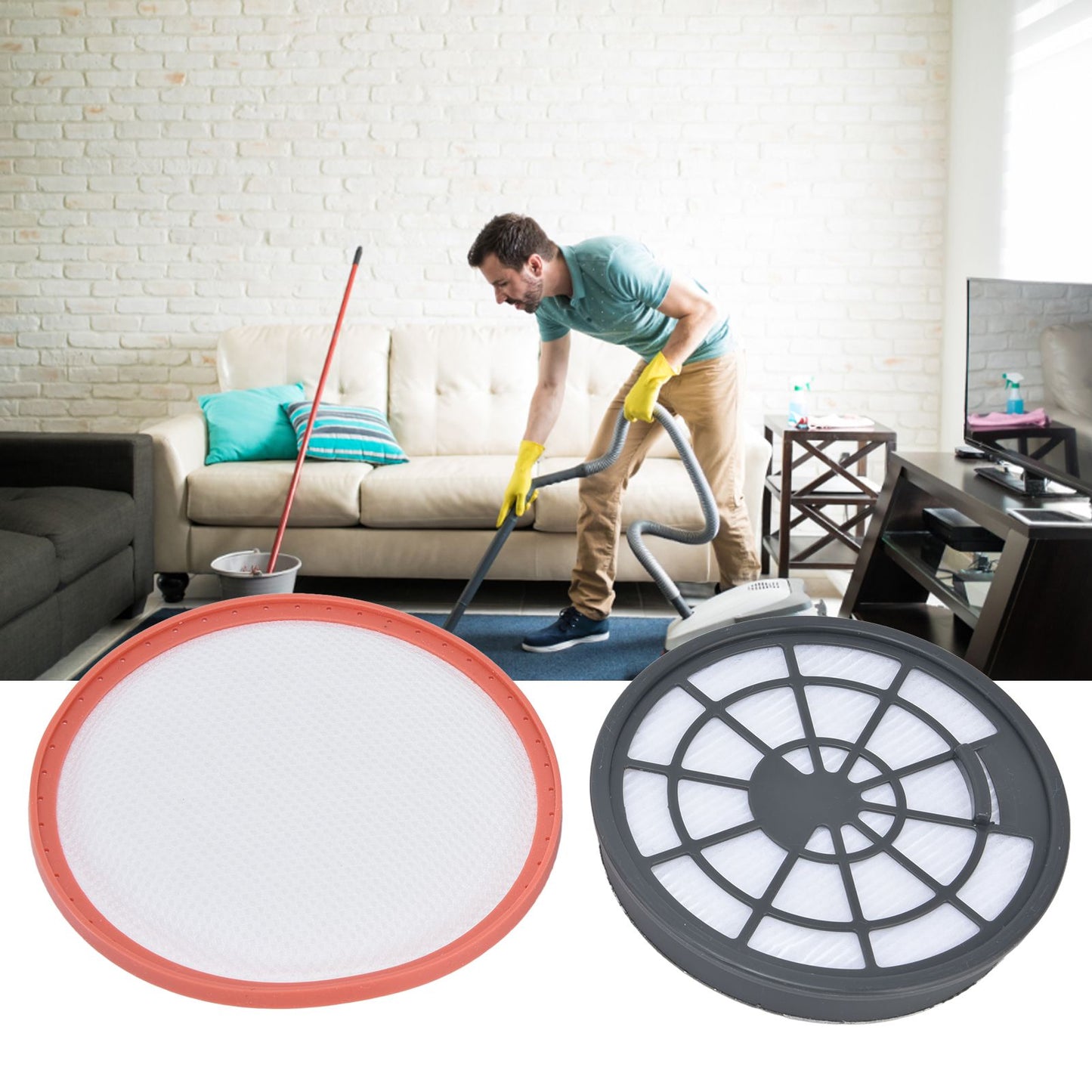 2PCS Pre Post Motor Dust Filter Kit Vacuum Cleaner Dust Filter for VAX 95 Vacuum Cleaner V1294-YM0523-3113210322711