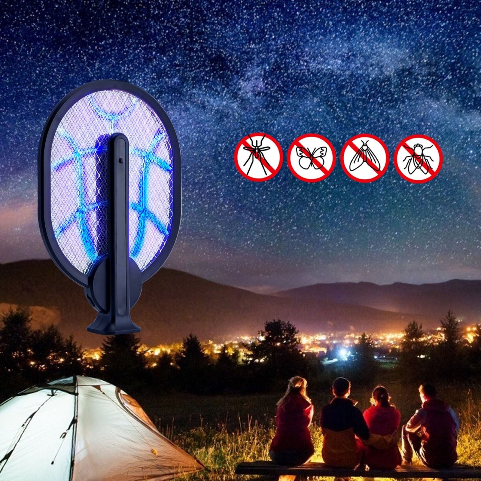 Electric Fly Swatter Multifunction 2 in 1 USB Rechargeable Electric Fly Bat for Home V1294-YM0523-3113210323711