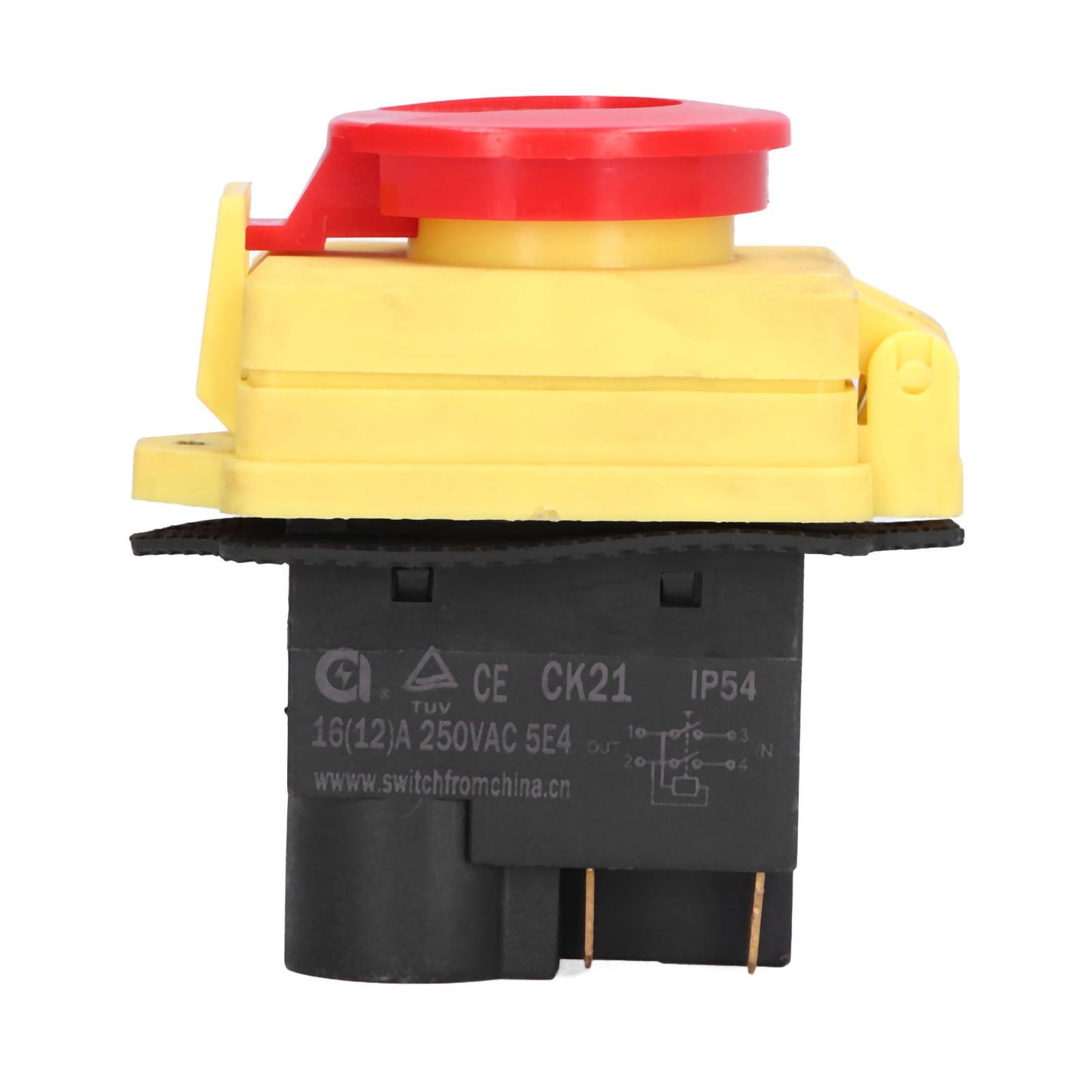 250V Industrial Electromagnetic Switch Waterproof ON Off Push Button Switches for Cutting Machine V1294-YM0523-3113210324011