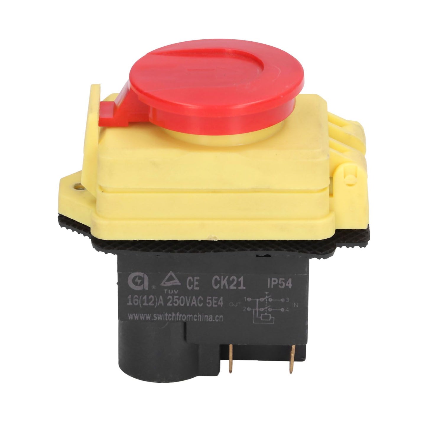 250V Industrial Electromagnetic Switch Waterproof ON Off Push Button Switches for Cutting Machine V1294-YM0523-3113210324011