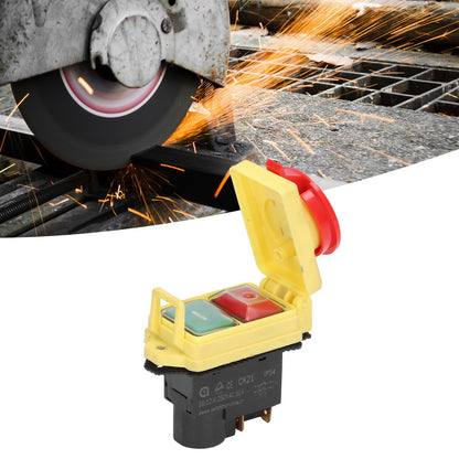 250V Industrial Electromagnetic Switch Waterproof ON Off Push Button Switches for Cutting Machine V1294-YM0523-3113210324011