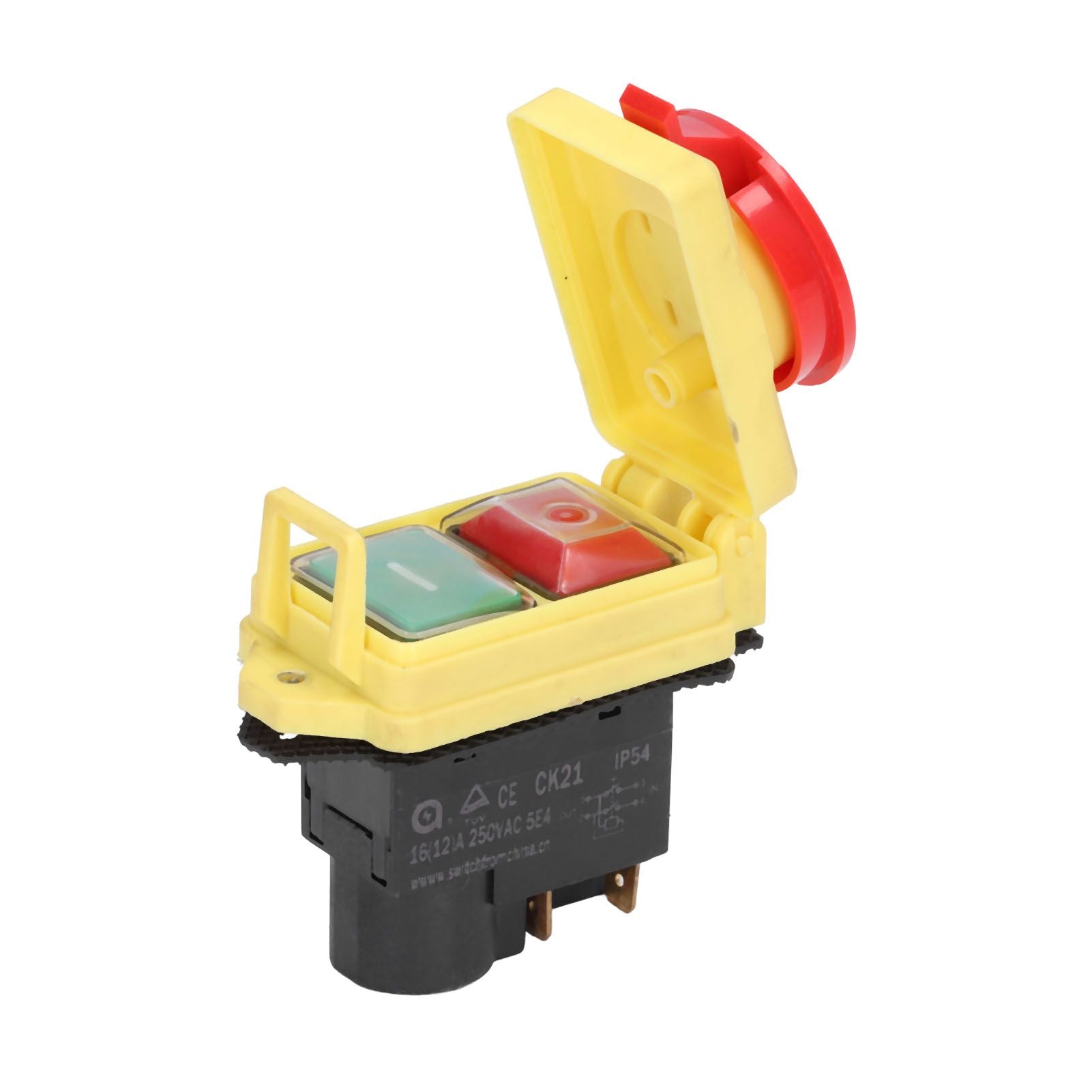 250V Industrial Electromagnetic Switch Waterproof ON Off Push Button Switches for Cutting Machine V1294-YM0523-3113210324011