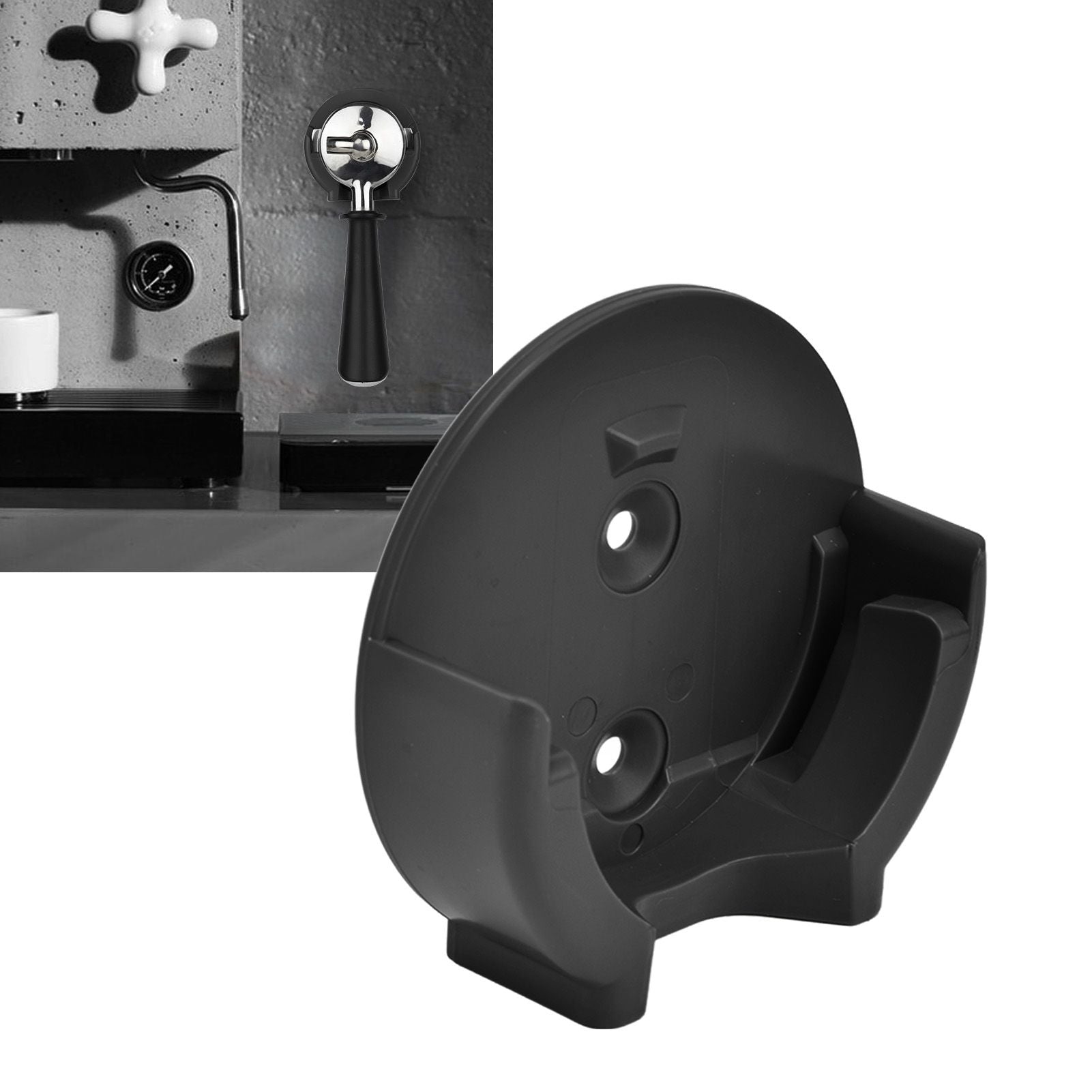 Coffee Tamper Wall Mounted Rack ABS Solid Durable Universal Storage Holder for Coffees MachineBlack V1294-YM0523-3113210324211