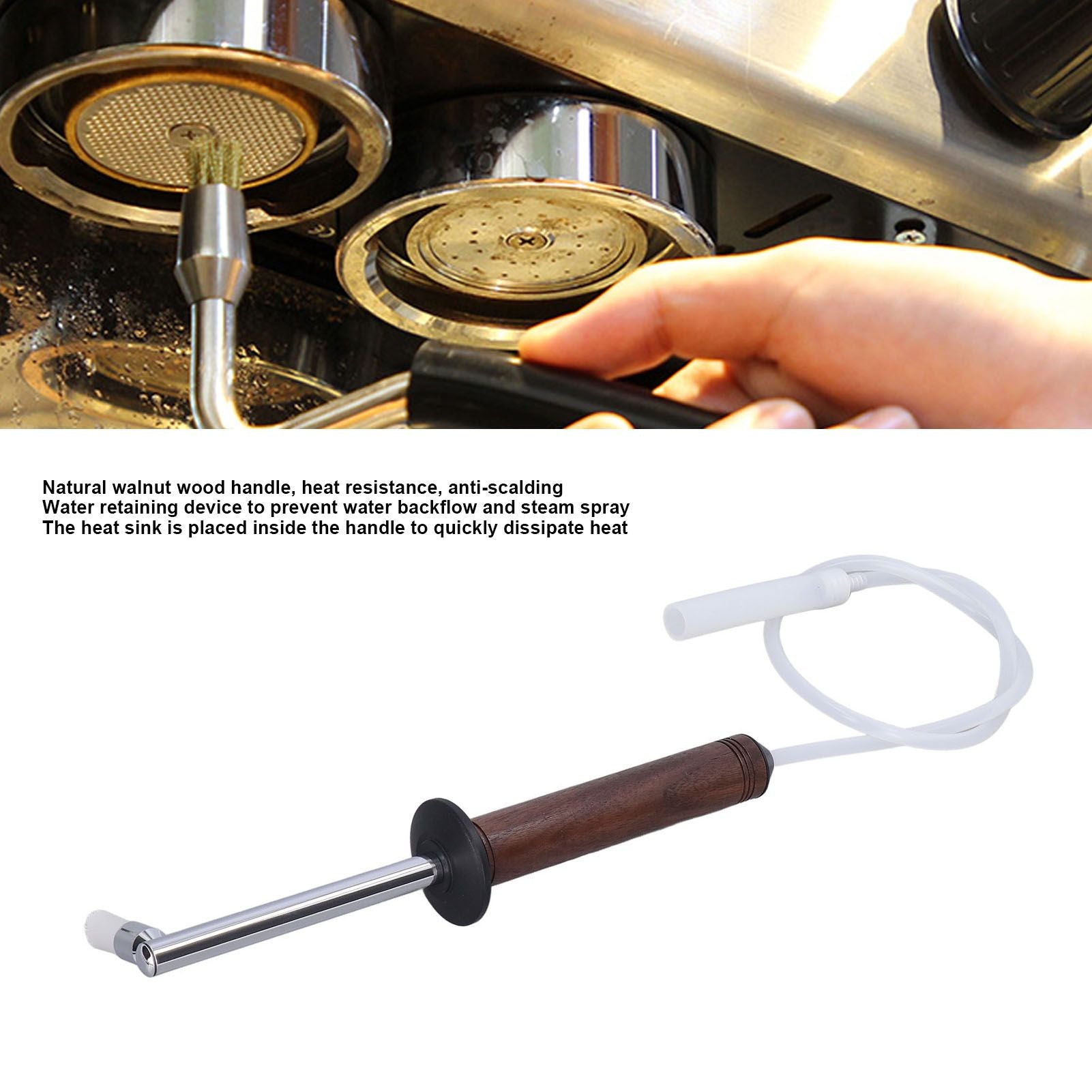 High Pressure Steam Coffee Machine Cleaning Brush Tool Detachable Fast Heat Dissipation for Kitchen Bar V1294-YM0523-3113210324711