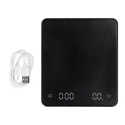 Electronic Coffee Scale LCD Display Switchable G OZ Ml 3kg USB Charging Multifunction High Accuracy V1294-YM0523-3113210324811