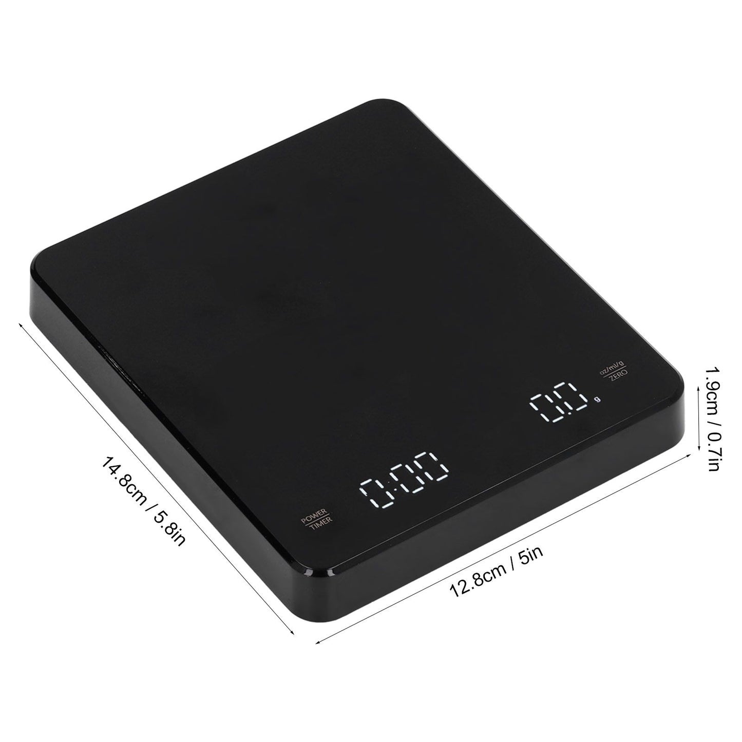 Electronic Coffee Scale LCD Display Switchable G OZ Ml 3kg USB Charging Multifunction High Accuracy V1294-YM0523-3113210324811