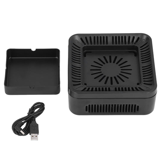 Smokeless Ashtray Gray Home Office Desktop USB Charging Large Air Volume Negative Ion Ashtray Purifier V1294-YM0523-3113210325111