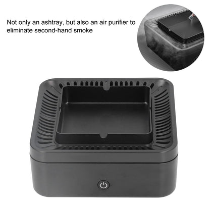 Smokeless Ashtray Gray Home Office Desktop USB Charging Large Air Volume Negative Ion Ashtray Purifier V1294-YM0523-3113210325111