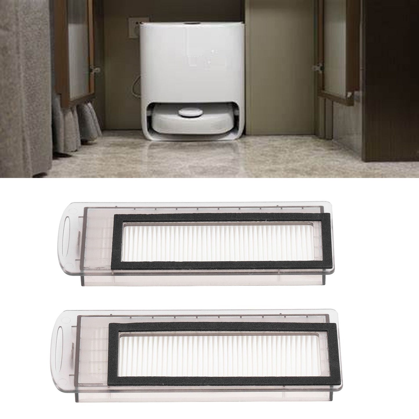 2Pcs Robot Vacuum Cleaner Filter Replacement Sweeper Filters Screen for NARWAL J1 J2 V1294-YM0523-3113210326511