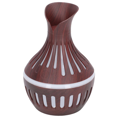 Wood Grain Humidifier USB Small Vase Night Light Mute Humidification Aromatherapy Machine 300ml V1294-YM0523-3113220001311