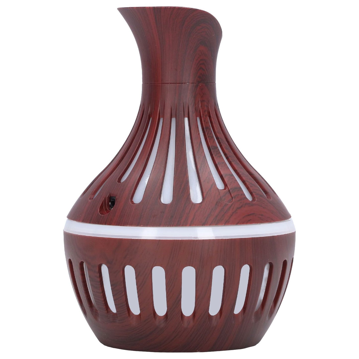 Wood Grain Humidifier USB Small Vase Night Light Mute Humidification Aromatherapy Machine 300ml V1294-YM0523-3113220001311