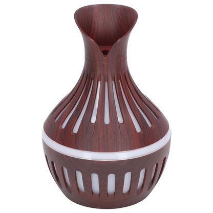Wood Grain Humidifier USB Small Vase Night Light Mute Humidification Aromatherapy Machine 300ml V1294-YM0523-3113220001311
