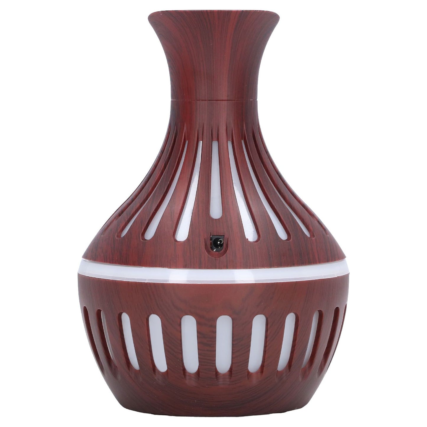 Wood Grain Humidifier USB Small Vase Night Light Mute Humidification Aromatherapy Machine 300ml V1294-YM0523-3113220001311