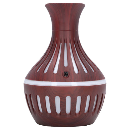 Wood Grain Humidifier USB Small Vase Night Light Mute Humidification Aromatherapy Machine 300ml V1294-YM0523-3113220001311