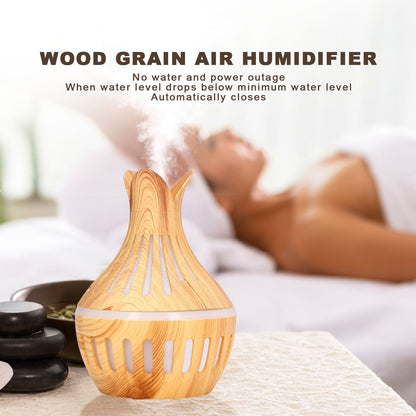 Wood Grain Air Humidifier ABS Aromatherapy Humidifiers for Household USB Charging 300ml V1294-YM0523-3113220001411