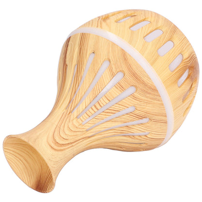 300ml Humidifier USB Powered Wood Grain Aromatherapy Diffuser with 7 Colors LED Light 5V 1A V1294-YM0523-3113220001611